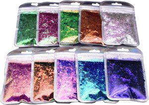 Chameleon Glitter Craft Chunky Glitter for Snow Globe Tumblers Epoxy Resin Nail Art Slime Body Face Hair Cosmetic Printing - Product Image 3