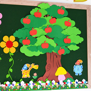 Stickers muraux d'arbre Non toxique bricolage amovible interactif coloré EVA décoration murale <span class=keywords><strong>pour</strong></span> chambre d'enfants salle de classe <span class=keywords><strong>maternelle</strong></span> - Product Image 3