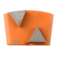 Plaquette abrasive diamantée PANGU à segments trapézoïdaux EZ Change pour meuleuse à béton 6 # -400 #   Grit OEM Haute Efficacité Longue Durée