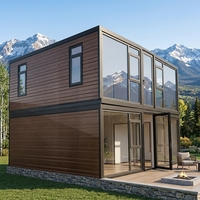 Maison conteneur préfabriquée mobile extensible à double aile, à isolation acoustique et à haute efficacité énergétique, entièrement meublée