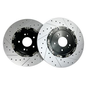 Disque de frein avant rainuré noir de bonne qualité pour Mitsubishi Lancer EVO X 350*32MM OE 127.46076L R PN4615A023 - Product Image 1