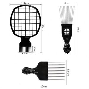 Muestra Gratis: Set de Peine Metálico para Cabello Afro y Esponja Mágica para Rizos, Peine de Estilizado y Esponja de Doble Cara para Rizos para Mujeres y Hombres Afroamericanos - Product Image 2