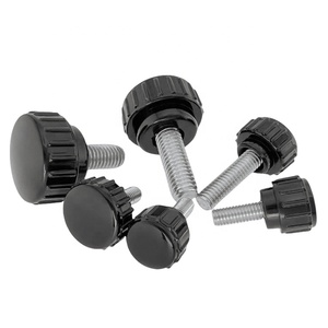 M3 M4 M5 M6 M8 M10 M12 carton không gỉ ren có khía thumbscrew đen nhựa Vòng xử lý điều chỉnh ngón tay cái núm vít - Product Image 1