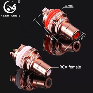 อะแดปเตอร์ RCA แบบ Binding Post ยี่ห้อ <span class=keywords><strong>YIYO</strong></span> XSSH HIFI สำหรับเสียงและวิดีโอ ชุบทองเหลืองสีแดง ทองแดงสีแดง ขนาด 8 มม. ขั้วต่อแบบตัวเมียสำหรับติดตั้งบนตัวเครื่อง - Product Image 6