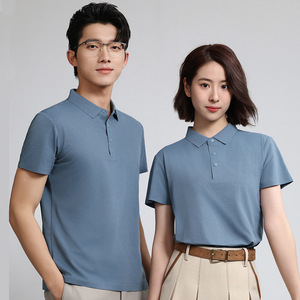 Camisa Polo para Hombre, Color Sólido, Poliéster, Uniforme de Trabajo, Manga Corta, Cuello Solapa, Verano, Hecho a Medida - Product Image 3
