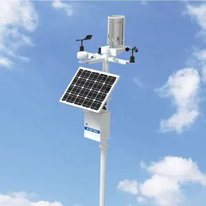 SENTEC 7 इन 1 सेंसर लाइट/पवन/बारिश गेज/सौर पैनल 7 इन 1 पेशेवर घरेलू मौसम स्टेशन घड़ी मौसम के तापमान के साथ