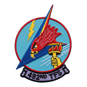 Écusson brodé thermocollant écologique en toile personnalisé 492nd TFS – Patch décoratif pour cadeaux - Product Image 1