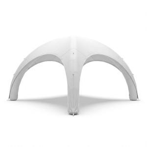 Customizable Outdoor Inflatable Logo <b>Tent</b> PVC Material Ultra-Durable Waterproof Built-In Fan 4 Corner <b>Canopy</b> for Trade Shows - Product Image 1