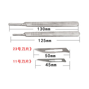 Manche de Couteau Chirurgical 3 et 4 avec Lames 11 et 23 pour Chirurgie Générale, Réparation, Gravure et Utilité - Product Image 2