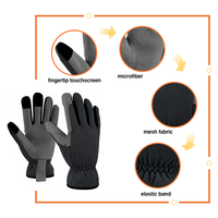 Gants de sécurité en microfibre antidérapants personnalisés en gros, protection intégrale, durables, respirants, avec poignets élastiques