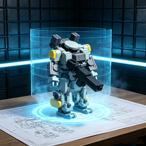 Heavy Bastion STEM Learning Building <b>Blocks</b> Set Tower Defender Unit‑2 Mecha Robot DIY Assemble Bricks Creative Play Toy For Teen - Product Image 2