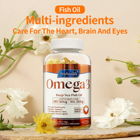 Supplément d'huile de poisson de haute mer Omega 3 d'approvisionnement d'usine pour la santé de l'esprit et des yeux