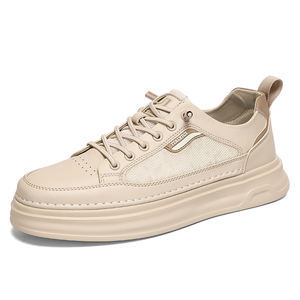 Nouveau fantaisie à lacets <span class=keywords><strong>robe</strong></span> en cuir chaussures de <span class=keywords><strong>Tennis</strong></span> pour hommes véritable vache blanc mode Sneaker pour homme 2025 personnaliser usine chaussures - Product Image 2
