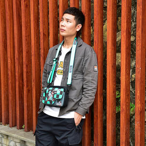 Sac bandoulière étanche Oxford pour té<span class=keywords><strong>l</strong></span>éphone portable, motif Anime King Fire Shadow Ghost Extermination Blade Totoro, mode masculine, tout usage - Product Image 3