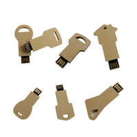 Oferta Especial: Memoria USB Ecológica Hecha de Papel Reciclado, Pendrive con Forma de Llave y Logotipo Personalizado, 16GB 32GB 64GB 128GB