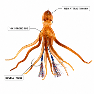 Señuelo artificial <span class=keywords><strong>de</strong></span> TPE suave, seleccionado estrictamente, para pesca transfronteriza, para pesca en agua salada <span class=keywords><strong>de</strong></span> pulpo/anchova, con cabeza <span class=keywords><strong>de</strong></span> plomo, para pesca en barco y trolling marino - Product Image 4