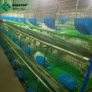 Di alta qualità nuovo commerciale all'aperto grande acciaio inossidabile impilato tipo H coniglio gabbia di allevamento 18 conigli capacità lungo servizio - Product Image 3