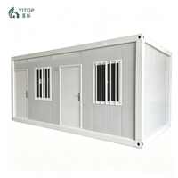 Maison modulaire détachable à aménagement multi-pièces, sans fondation en béton, 1 ou 2 chambres, préfabriquée pour dortoirs
