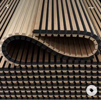 KASARO Vente en gros Panneaux de sel pour murs intérieurs en bois Feuilles d'armoires courbes Panneau acoustique en MDF flexible en polyester décoratif