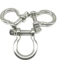 16MM Large Bow Shackle AISI 304 With Screw Pin Stainless Steel Omegal Shackles