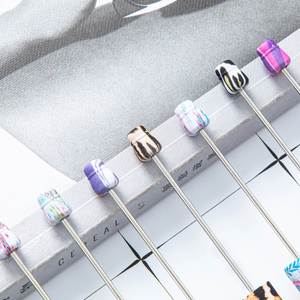 Stylo à perles en plastique DIY - Stylos à perles créatifs faits à la main avec imprimé léopard et imprimé vache pour des cadeaux personnalisés amusants - Product Image 2