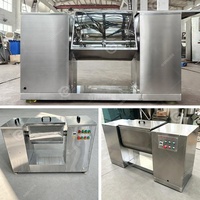 Mélangeur horizontal à ruban en acier inoxydable 50L pour poudres alimentaires, sel, substrat de champignons, épices et minéraux
