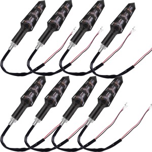 ไฟเลี้ยวรถจักรยานยนต์แบบไหลต่อเนื่อง พร้อมหลอดไฟ 12V และ 12 หลอด เหมาะสำหรับจักรยานยนต์ รถเอทีวี และรถครุยเซอร์ - Product Image 3