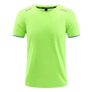 T-shirt homme, personnalisé, de haute qualité, séchage rapide, 2022 Polyester, vêtement de sport de course à pied, grande taille, 100%