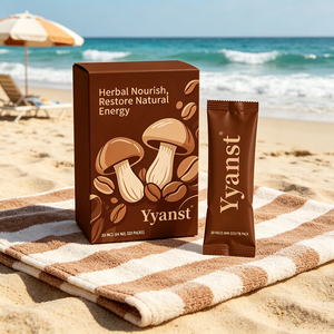 Café Herbal con Champiñones Yyanst, 20 Mini Sobres Individuales, Nutrición Herbal, Energía Natural Diaria, Bebida Instantánea para el Bienestar - Product Image 3