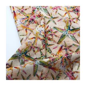 2024 Top motif d'organisme marin personnalisé impression numérique coloré étoile de mer tissé popeline tissu pour chemise habillée - Product Image 6