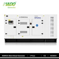 Groupe Électrogène Silencieux Perkins Standby 360 kW 450 kVA avec Moteur Diesel 2206C-E13TAG3 en Stock avec Alternateur Stamford Expédition Immédiate