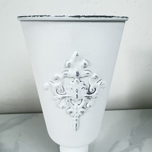 Retro White Iron <strong>Flower</strong> Arrangement <strong>Vase</strong> Wedding Banquet Shooting Props Vintage Rustic <strong>Flower</strong> Metal <strong>Vase</strong> - Product Image 2