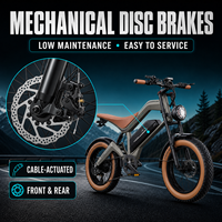 Vélo de montagne électrique pour adultes M20 48V 1000W 7 vitesses avec moteur arrière, Fatbike, 45 km/h, batterie au lithium