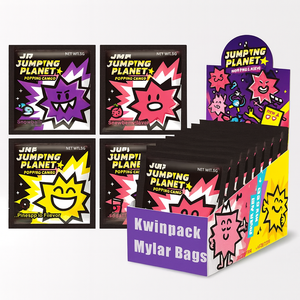 甘いガミーポッピングキャンディー包装カリプラスチックマイラーバッグボックスセットZiplockアルミダイムポーチクッキーとペットフード用 - Product Image 1