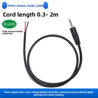 Câble d'extension audio mono 3,5 mm en gros, mâle-femelle, gaine PVC, conducteur en cuivre, non blindé, pour connexion casque AUX
