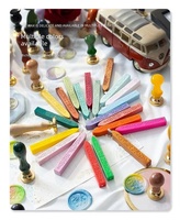 Bâtons de cire à cacheter vintage avec mèche, plusieurs couleurs pour la scellure d'enveloppes, les invitations de mariage et les créations de sceaux en cire DIY