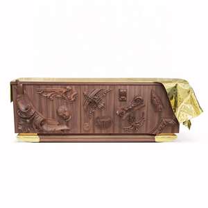 Aparador de lujo moderno <span class=keywords><strong>para</strong></span> restaurante, cajones tallados a mano, vajilla de latón, almacenamiento de salón de madera pura, diseño de Villa moderno puro - Product Image 6