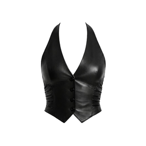 Chaqueta de Motocicleta de Cuero Genuino para Mujer, Cuello en V, Reversible, Acolchada y Bordada, para Invierno y Otoño, con Cierre de Cremallera - Product Image 1