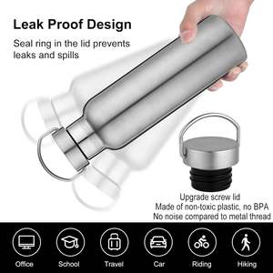 20oz Insulated Water Bottles Stainless Steel Double Wall Sport Bottle With Lid Of Handle Metal Reusable Thermoses Flask - Product Image 4