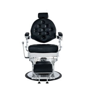 Silla de Barbero de Hierro al por Mayor de Fábrica, Estilo Moderno, Giratoria 360 Grados, Reclinable, Altura Ajustable, Cuero Personalizable - Product Image 5