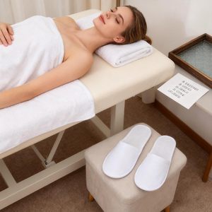 Pantuflas Desechables al por Mayor, Pantuflas Antideslizantes para Hotel, Pantuflas Desechables para Spa, Pantuflas Cerradas para Interiores - Product Image 3