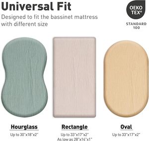 100% di cotone mussola Baby culla 2 pezzi Set morbido traspirante e resistente arancione e Beige copri materasso culla - Product Image 3