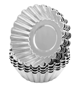 Moules à tartelettes en aluminium réutilisables, moules à mini-tartelettes en métal cannelé, moules à cupcakes antiadhésifs pour la pâtisserie à domicile - Product Image 2