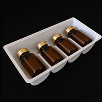 Plateau alvéolé en PVC de haute qualité pour flacons lyophilisés de 5 ml et 30 ml, insert intérieur en plastique pour emballage, vente en gros OEM pour flacons en verre