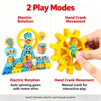 Jinxin Zoo Theme Creative DIY Educational Model Toy Animals Ferris Wheel ABS Building Blocks Set for 5-7 Year Olds