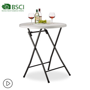 Wholesale Price High Top Plastic Bistro Round Cocktail Folding High Bar <strong>Table</strong> <strong>Supplier</strong> - Product Image 1