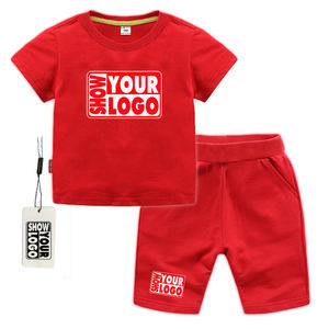 Ensemble de vêtements pour enfants en coton 100% de haute qualité, avec étiquettes imprimées et suspendues gratuites, 180 5.3oz, assorti à la couleur que vous souhaitez - Product Image 1