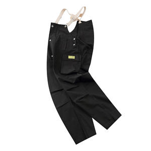 Pantalones Casuales de Trabajo para Hombre, Cintura Media, Estilo Vintage Americano, Bolsillos Grandes, Corte Recto, Tejido Grueso, Servicio OEM Disponible - Product Image 4