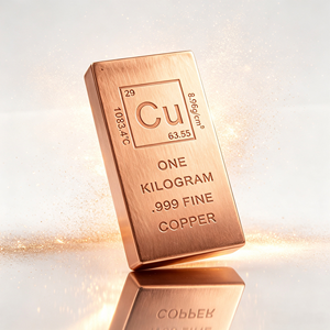 Barre de cuivre gravée de 1 kilogramme de poids lourd pour la préservation de la richesse tangible - Product Image 1