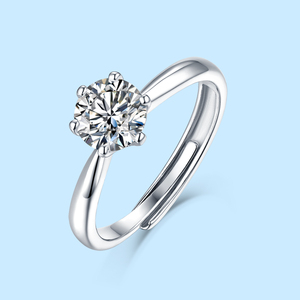 2ct Moissanite <strong>Ring</strong> Six Claw Female Elegant S925 Sterling Silver <strong>Ring</strong> Round Brilliant Cut Women Jewelry <strong>Fine</strong> Jewelry <strong>Ring</strong> - Product Image 2